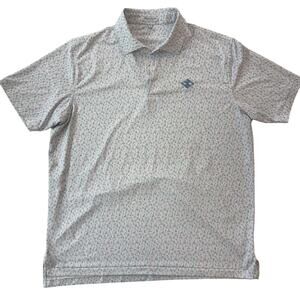 Peter Millar Summer Comfort Cocktail Glass Print Golf Polo Mens Sz XL